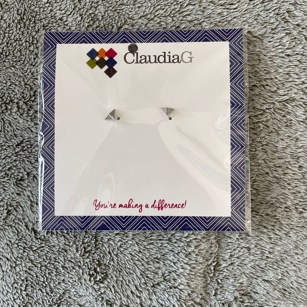 Claudia G Triangle Silver Earrings